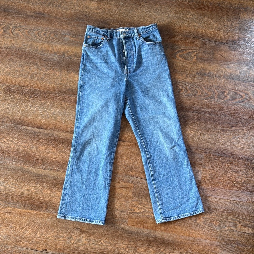 Levi's Ribcage Crop Boot Denim Jeans